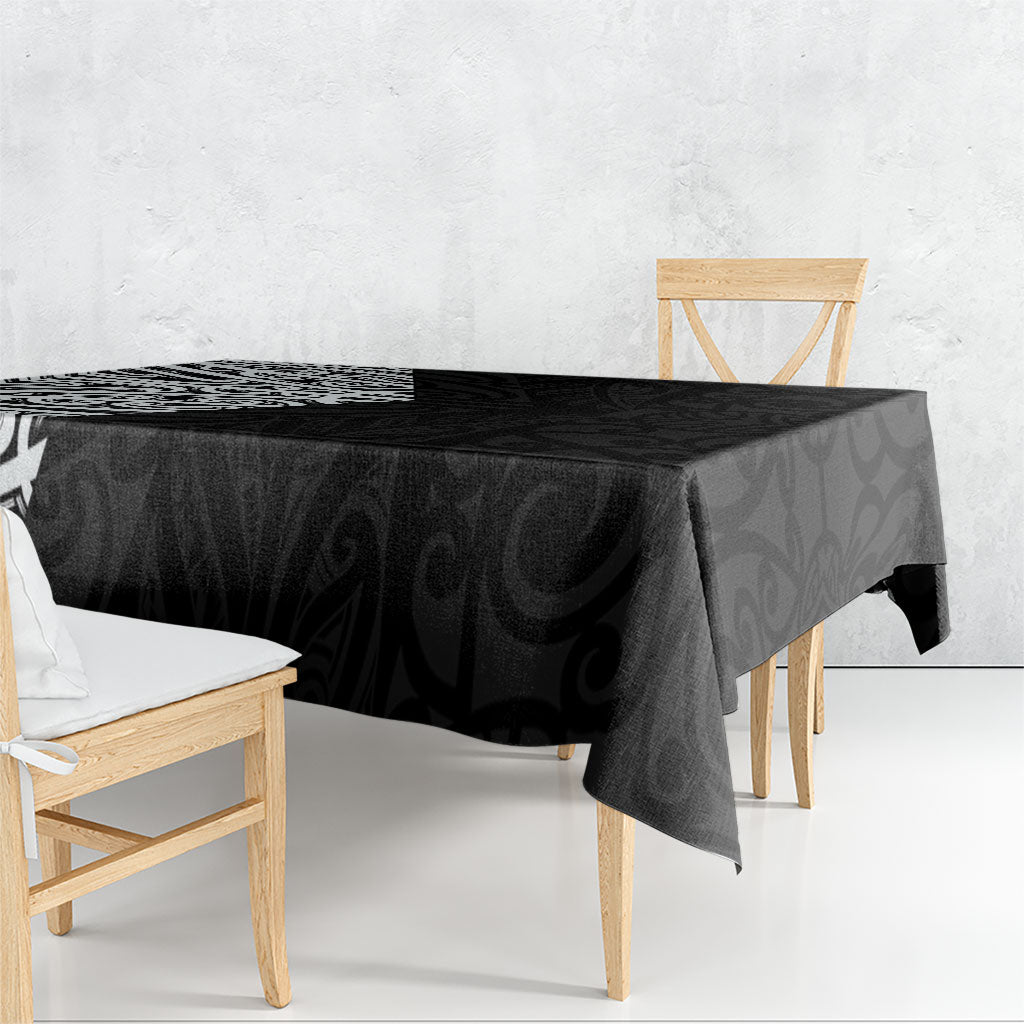 Black New Zealand Puhoro Maori Tattoo Tablecloth LT14 - Polynesian Pride
