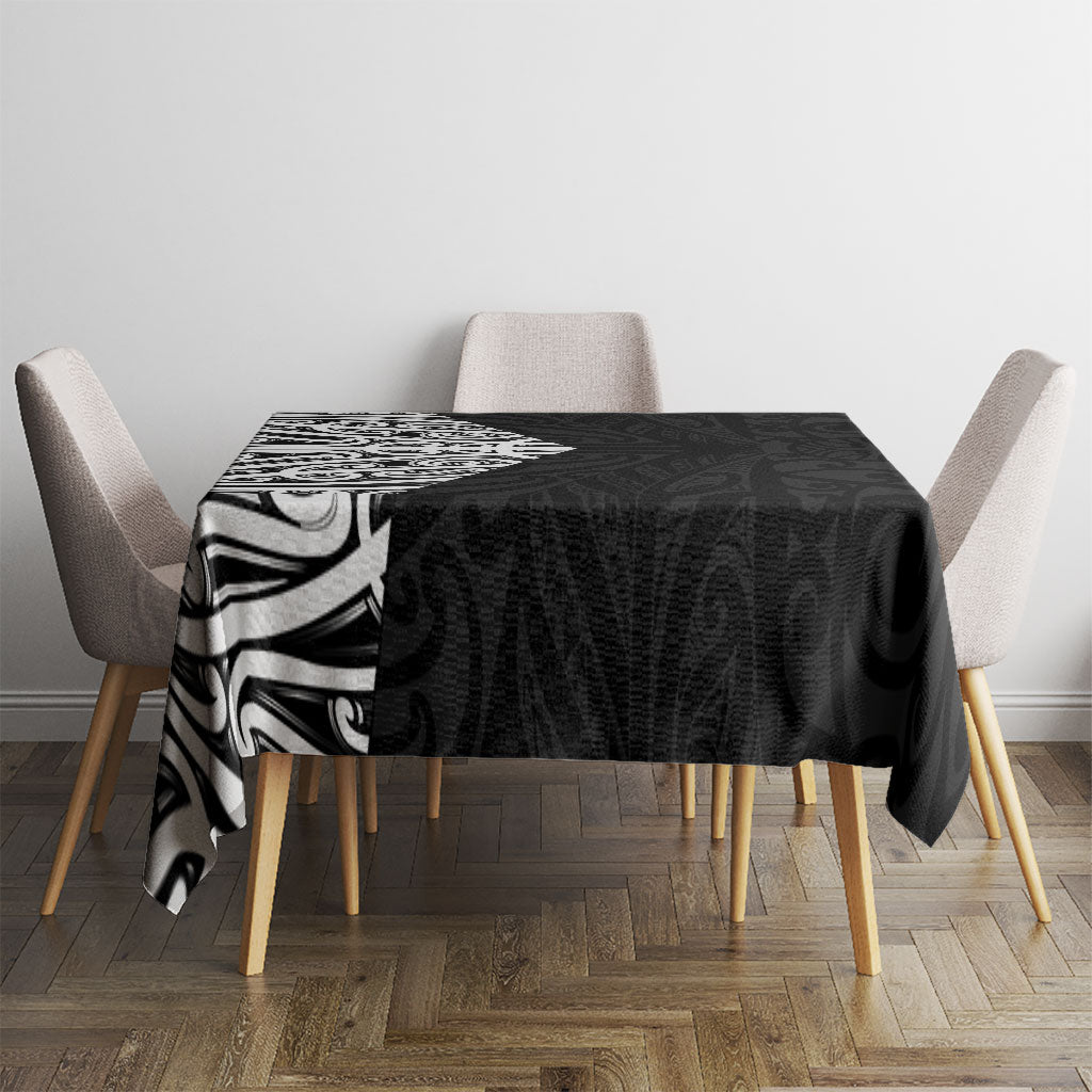 Black New Zealand Puhoro Maori Tattoo Tablecloth LT14 - Polynesian Pride