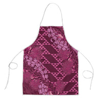 Pink Aloha Hawaii Apron Hawaiian Kakau Ohia Lehua Lei LT14 Pink - Polynesian Pride