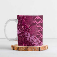 Pink Aloha Hawaii Ceramic Mug Hawaiian Kakau Ohia Lehua Lei LT14 Pink - Polynesian Pride