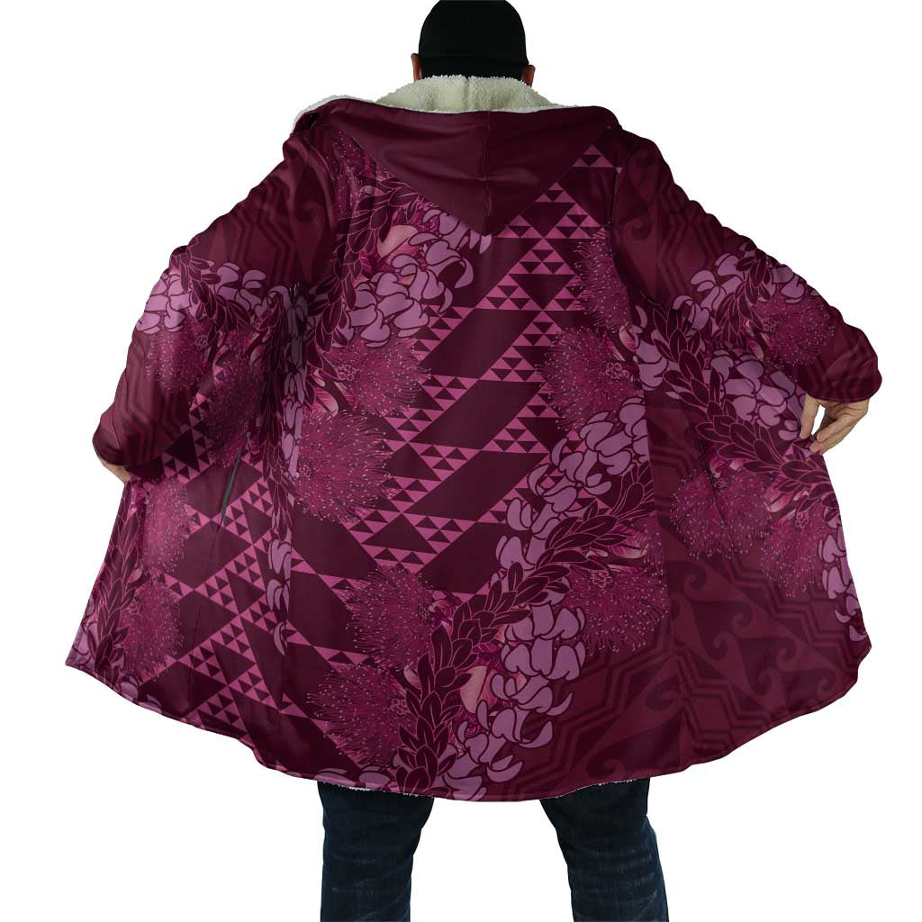 Pink Aloha Hawaii Cloak Hawaiian Kakau Ohia Lehua Lei LT14 - Polynesian Pride