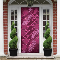 Pink Aloha Hawaii Door Cover Hawaiian Kakau Ohia Lehua Lei LT14 - Polynesian Pride