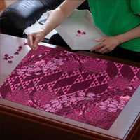 Pink Aloha Hawaii Puzzle Hawaiian Kakau Ohia Lehua Lei LT14 - Polynesian Pride
