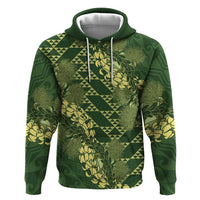 Green Aloha Hawaii Hoodie Hawaiian Kakau Ohia Lehua Lei LT14 Pullover Hoodie Green - Polynesian Pride