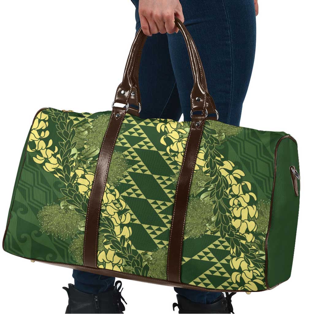 Green Aloha Hawaii Travel Bag Hawaiian Kakau Ohia Lehua Lei LT14 - Polynesian Pride