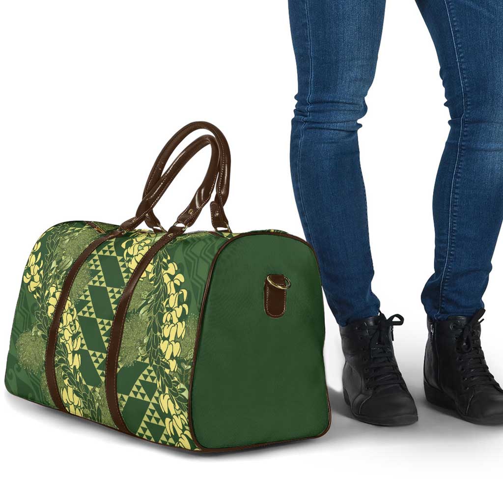 Green Aloha Hawaii Travel Bag Hawaiian Kakau Ohia Lehua Lei LT14 - Polynesian Pride
