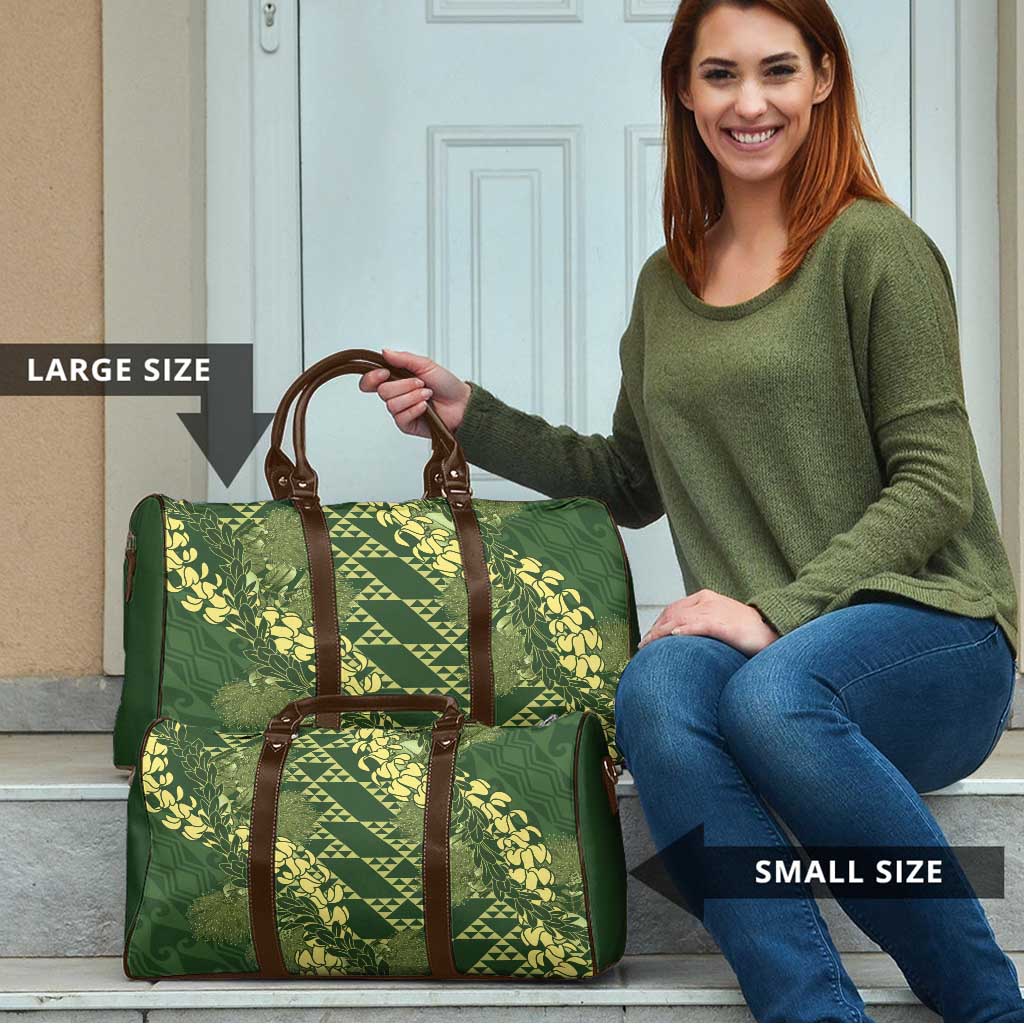 Green Aloha Hawaii Travel Bag Hawaiian Kakau Ohia Lehua Lei LT14 - Polynesian Pride
