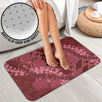 Maroon Aloha Hawaii Bathroom Set Hawaiian Kakau Ohia Lehua Lei LT14 - Polynesian Pride