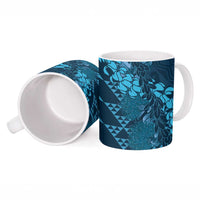 Naval Night Aloha Hawaii Ceramic Mug Hawaiian Kakau Ohia Lehua Lei LT14 - Polynesian Pride
