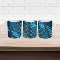 Naval Night Aloha Hawaii Ceramic Mug Hawaiian Kakau Ohia Lehua Lei LT14 - Polynesian Pride
