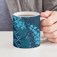 Naval Night Aloha Hawaii Ceramic Mug Hawaiian Kakau Ohia Lehua Lei LT14 - Polynesian Pride