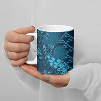 Naval Night Aloha Hawaii Ceramic Mug Hawaiian Kakau Ohia Lehua Lei LT14 - Polynesian Pride