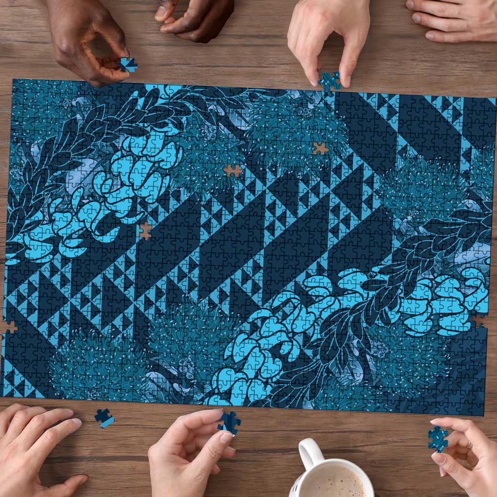 Naval Night Aloha Hawaii Puzzle Hawaiian Kakau Ohia Lehua Lei LT14 - Polynesian Pride