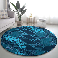 Naval Night Aloha Hawaii Round Carpet Hawaiian Kakau Ohia Lehua Lei LT14 - Polynesian Pride