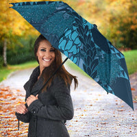 Naval Night Aloha Hawaii Umbrella Hawaiian Kakau Ohia Lehua Lei LT14 - Polynesian Pride