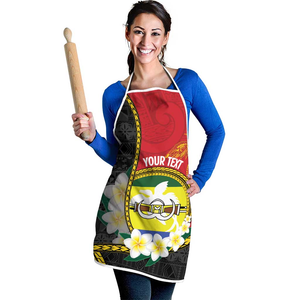 Personalised PNG Morobe Provins Apron Papua New Guinea Plumeria Melanesian Pattern LT14 - Polynesian Pride