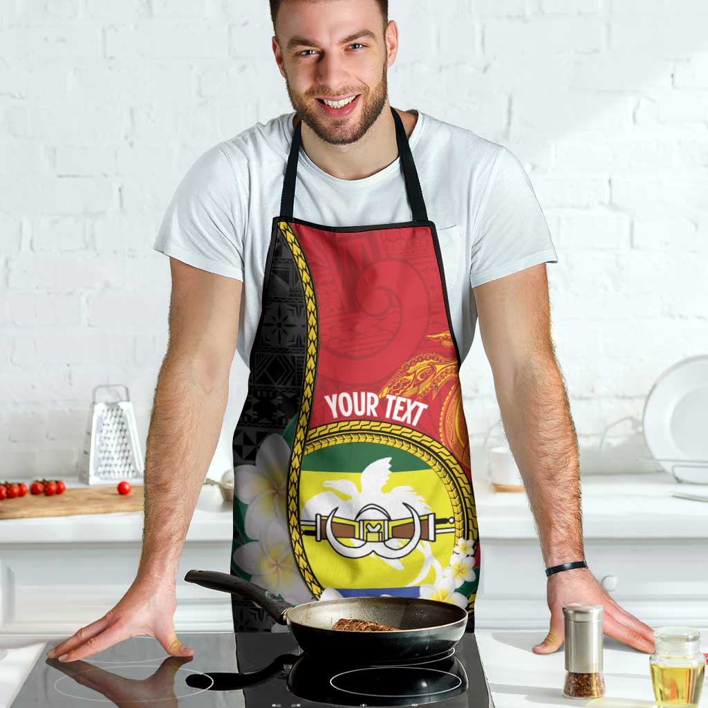 Personalised PNG Morobe Provins Apron Papua New Guinea Plumeria Melanesian Pattern LT14 - Polynesian Pride