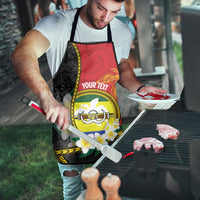 Personalised PNG Morobe Provins Apron Papua New Guinea Plumeria Melanesian Pattern LT14 - Polynesian Pride
