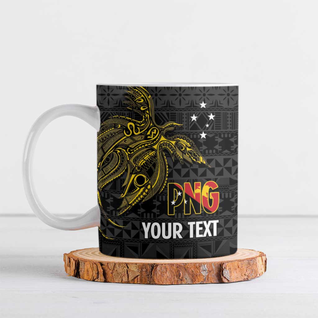 Personalised PNG Morobe Provins Ceramic Mug Papua New Guinea Plumeria Melanesian Pattern LT14 Red - Polynesian Pride