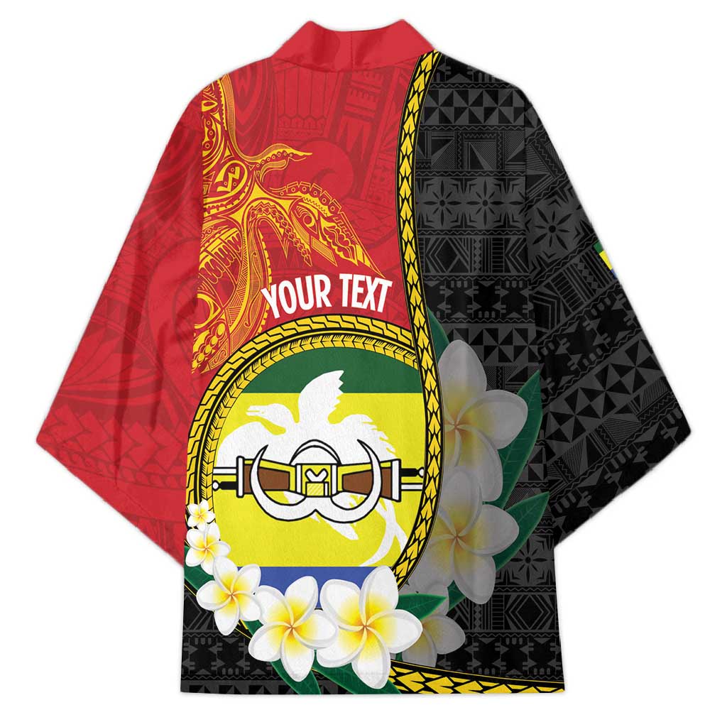 Personalised PNG Morobe Provins Kimono Papua New Guinea Plumeria Melanesian Pattern LT14 - Polynesian Pride
