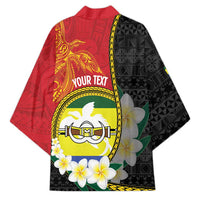 Personalised PNG Morobe Provins Kimono Papua New Guinea Plumeria Melanesian Pattern LT14 - Polynesian Pride