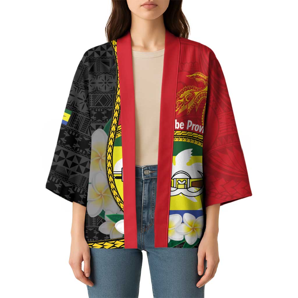 Personalised PNG Morobe Provins Kimono Papua New Guinea Plumeria Melanesian Pattern LT14 - Polynesian Pride