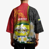 Personalised PNG Morobe Provins Kimono Papua New Guinea Plumeria Melanesian Pattern LT14 - Polynesian Pride
