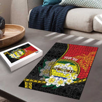 Personalised PNG Morobe Provins Puzzle Papua New Guinea Plumeria Melanesian Pattern LT14 - Polynesian Pride