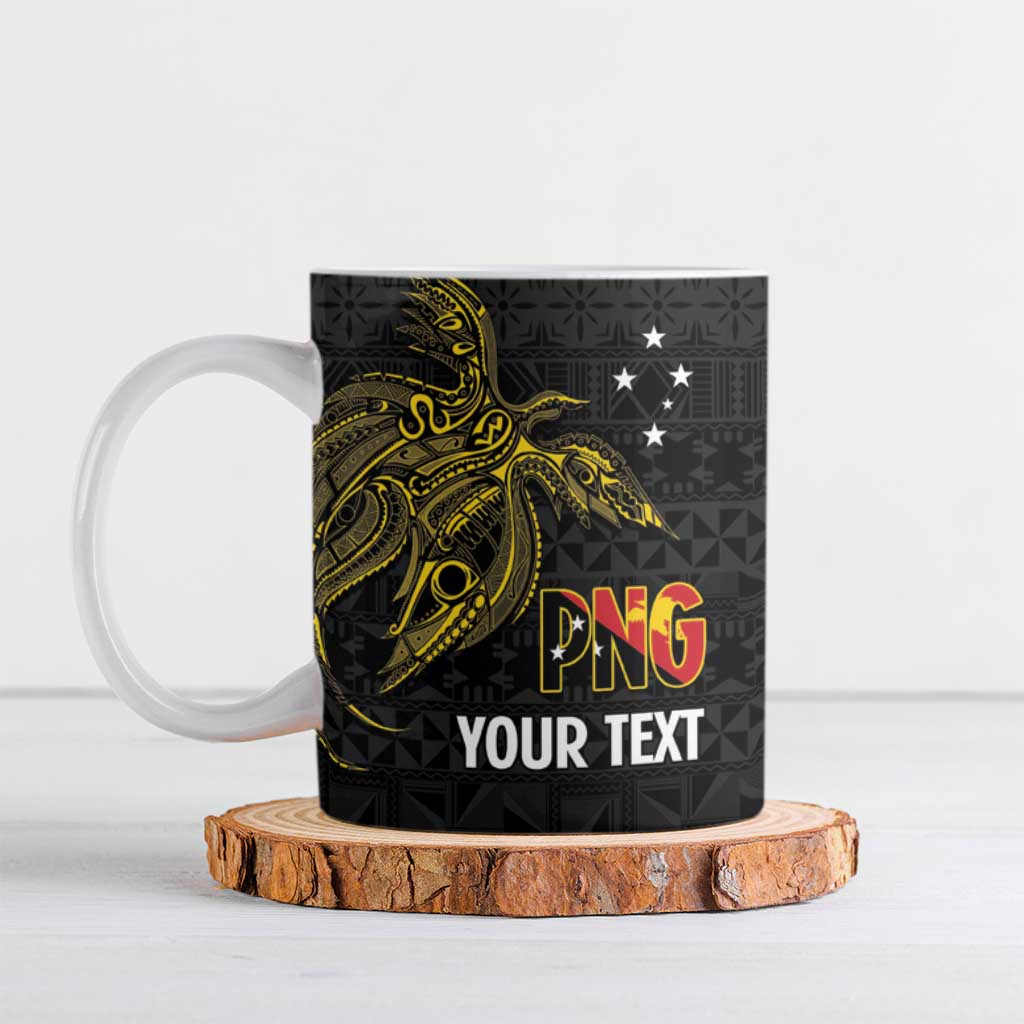 Personalised PNG Madang Provins Ceramic Mug Papua New Guinea Plumeria Melanesian Pattern LT14 White - Polynesian Pride