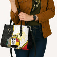 Personalised PNG Madang Provins Leather Bag Papua New Guinea Plumeria Melanesian Pattern LT14 - Polynesian Pride