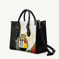 Personalised PNG Madang Provins Leather Bag Papua New Guinea Plumeria Melanesian Pattern LT14 - Polynesian Pride