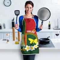 Personalised PNG Oro Provins Apron Papua New Guinea Plumeria Melanesian Pattern LT14 - Polynesian Pride