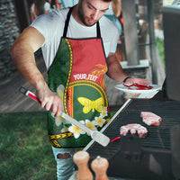 Personalised PNG Oro Provins Apron Papua New Guinea Plumeria Melanesian Pattern LT14 - Polynesian Pride