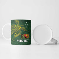 Personalised PNG Oro Provins Ceramic Mug Papua New Guinea Plumeria Melanesian Pattern LT14 - Polynesian Pride