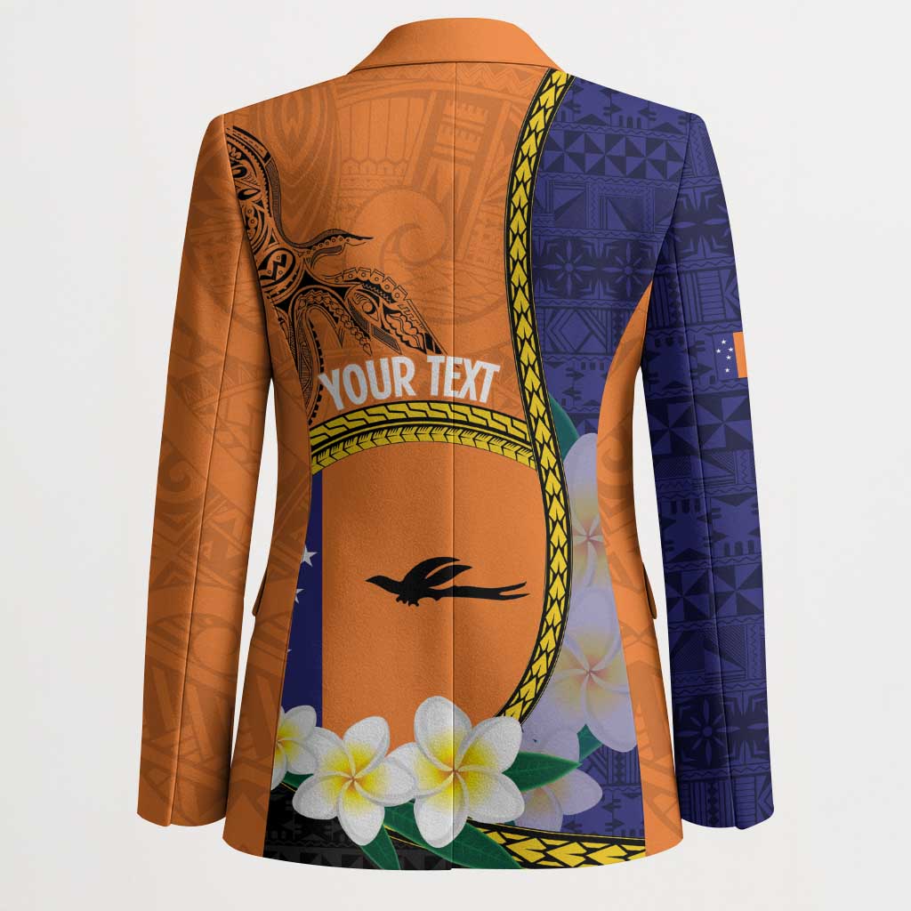 Personalised PNG Niu Ailan Blazer Papua New Guinea Plumeria Melanesian Pattern LT14 - Polynesian Pride