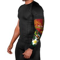 Personalised PNG Simbu Provins Arm Sleeves Papua New Guinea Plumeria Melanesian Pattern LT14 - Polynesian Pride