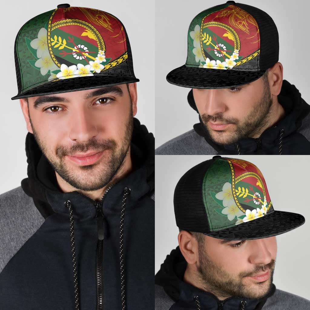PNG Simbu Provins Mesh Trucker Cap Papua New Guinea Plumeria Melanesian Pattern LT14 - Polynesian Pride