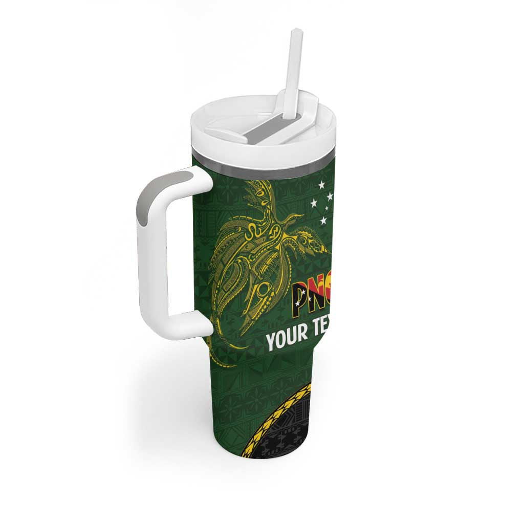 Personalised PNG Simbu Provins Tumbler With Handle Papua New Guinea Plumeria Melanesian Pattern LT14 - Polynesian Pride
