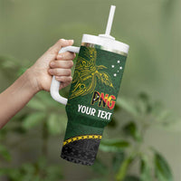 Personalised PNG Simbu Provins Tumbler With Handle Papua New Guinea Plumeria Melanesian Pattern LT14 - Polynesian Pride