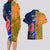 France And Australia Rugby Couples Matching Long Sleeve Bodycon Dress and Hawaiian Shirt 2023 World Cup Le Bleus Wallabies Together LT14 - Polynesian Pride