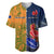 Custom France And Australia Rugby Baseball Jersey 2023 World Cup Le Bleus Wallabies Together LT14 Gold - Polynesian Pride