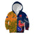 Custom France And Australia Rugby Kid Hoodie 2023 World Cup Le Bleus Wallabies Together LT14 - Polynesian Pride