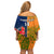 Custom France And Australia Rugby Off Shoulder Short Dress 2023 World Cup Le Bleus Wallabies Together LT14 - Polynesian Pride