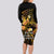 Polynesia Suicide Prevention Awareness Long Sleeve Bodycon Dress Your Life Is Worth Living For Polynesian Gold Pattern LT14 - Polynesian Pride