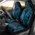 New Zealand Tuatara Car Seat Cover Aotearoa Maori Clematis Flowers - Blue