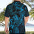 New Zealand Tuatara Hawaiian Shirt Aotearoa Maori Clematis Flowers - Blue