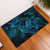 New Zealand Tuatara Rubber Doormat Aotearoa Maori Clematis Flowers - Blue