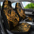 New Zealand Tuatara Car Seat Cover Aotearoa Maori Clematis Flowers - Gold