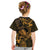 New Zealand Tuatara Kid T Shirt Aotearoa Maori Clematis Flowers - Gold