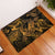 New Zealand Tuatara Rubber Doormat Aotearoa Maori Clematis Flowers - Gold